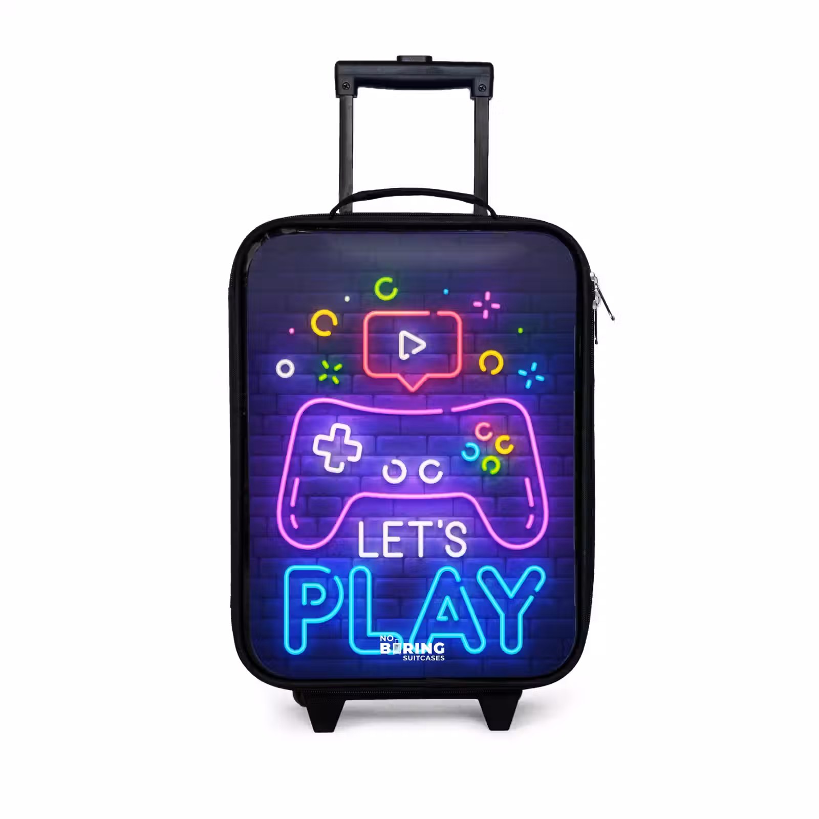 Children's suitcase - Neon controller against a brick wall — 1