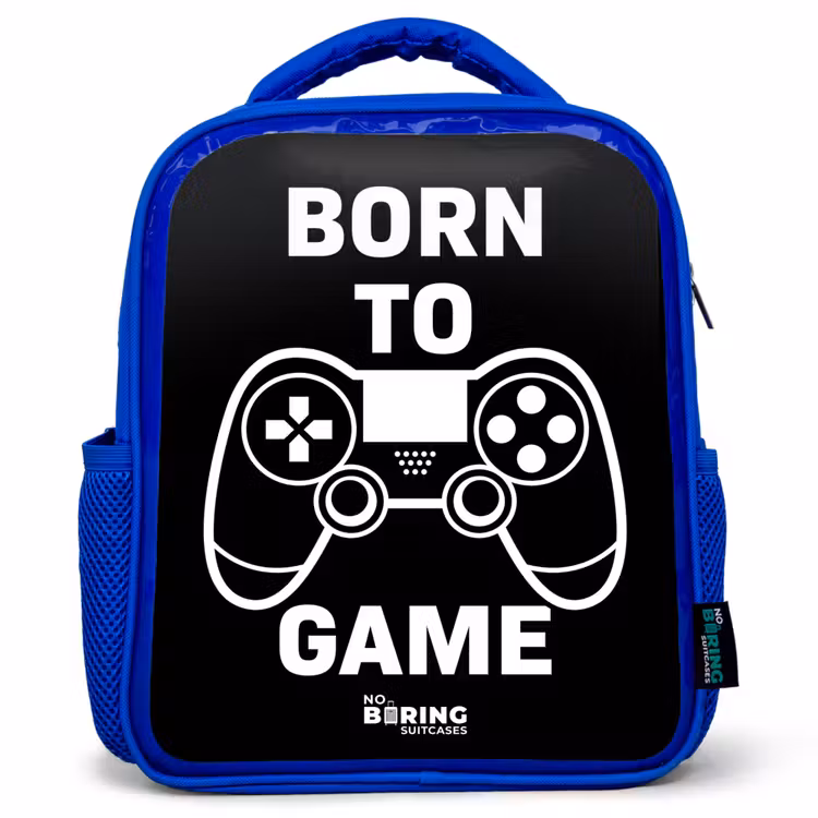 Kids backpack - Blue - Born to game with controller — 1