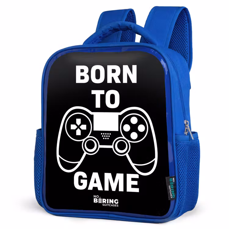Kids backpack - Blue - Born to game with controller — 3