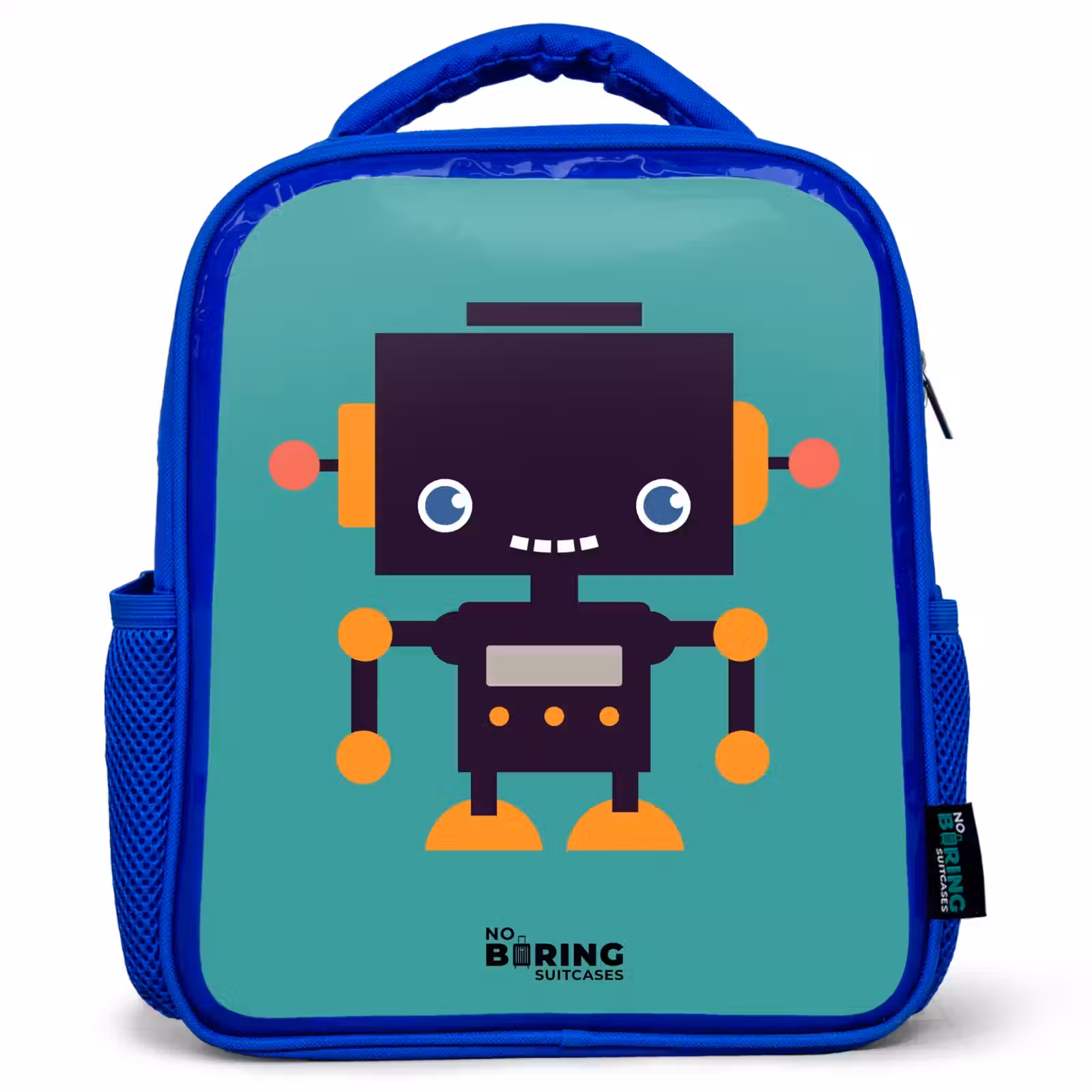 Kids backpack - Blue - Green robot — 1