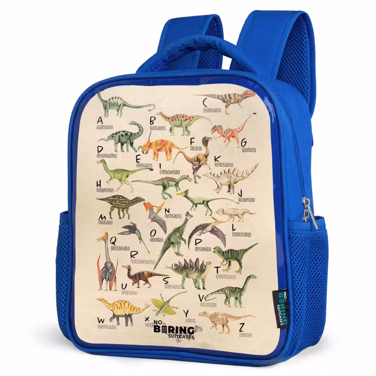 Kids backpack - Blue - Dino alphabet — 3