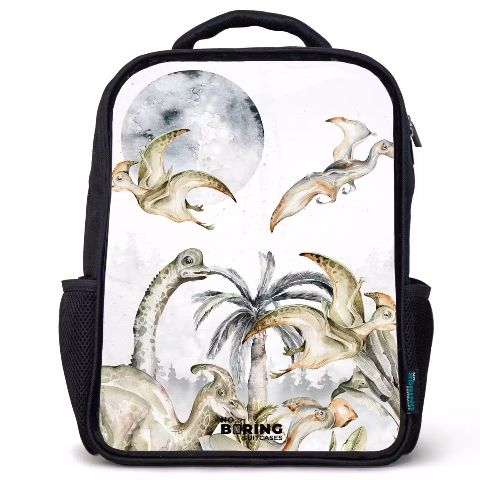Kids backpack - Black - Dinos in the jungle — 1
