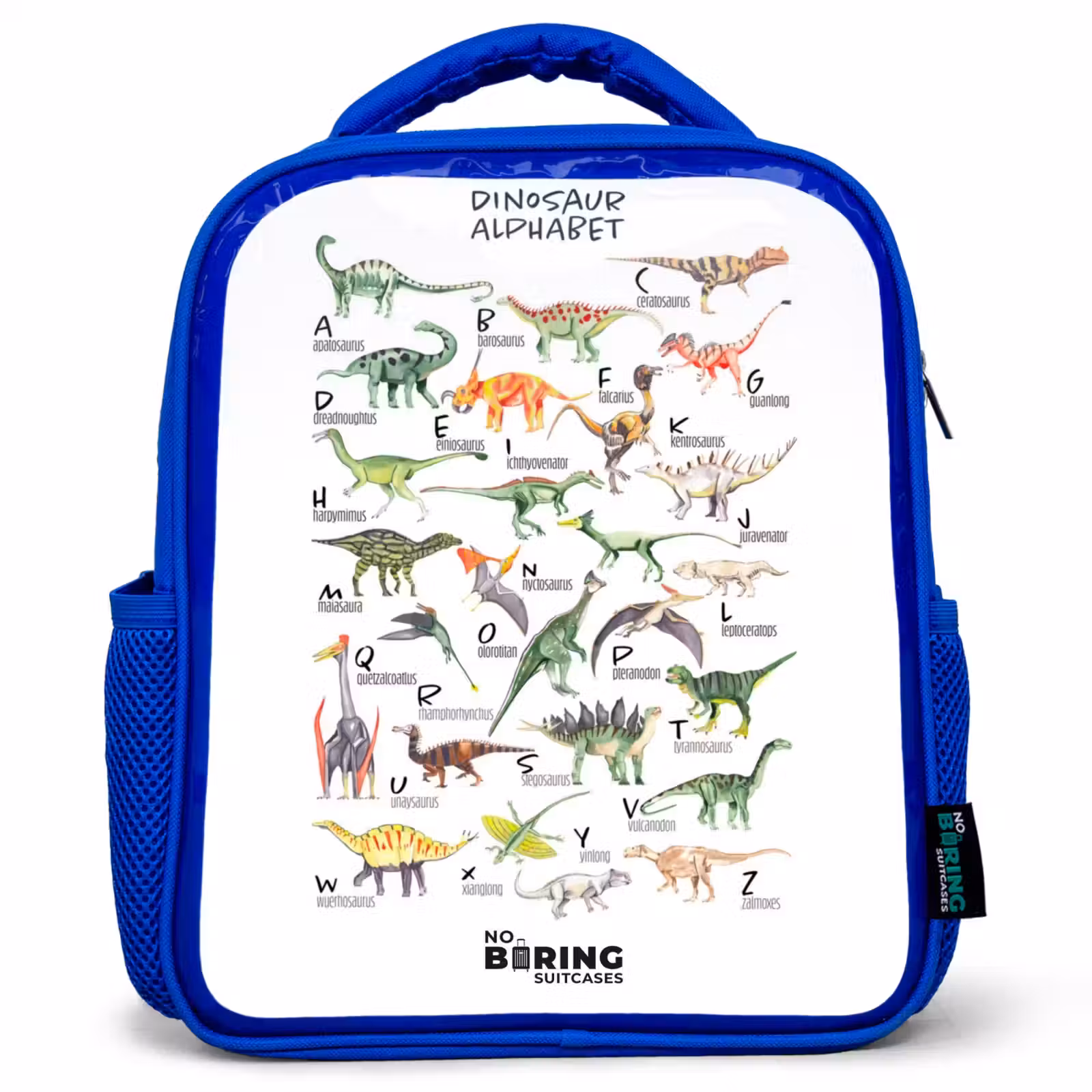 Kids backpack - Blue - Alphabet of dinosaurs — 1