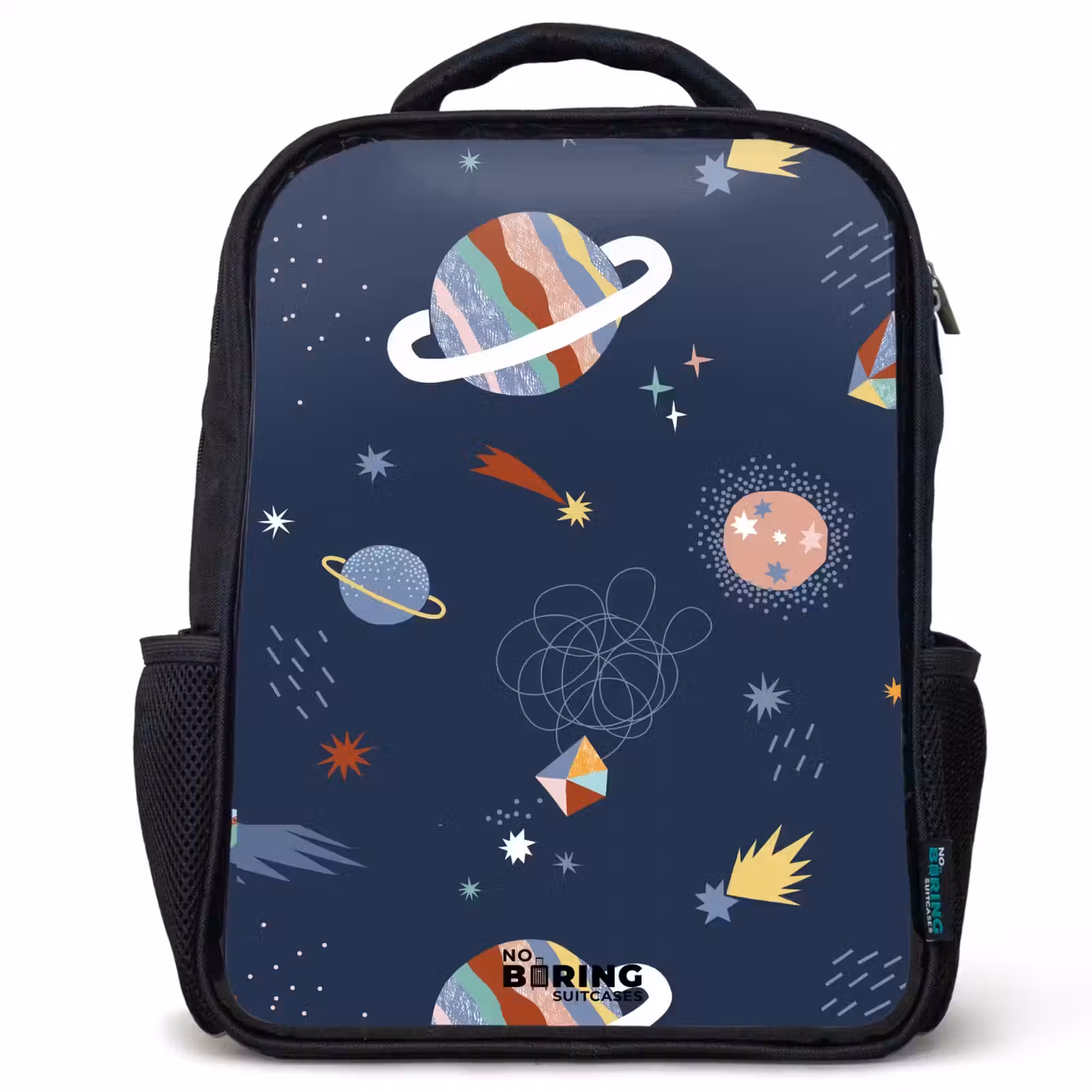 Kids backpack - Black - Planets in the sky — 1