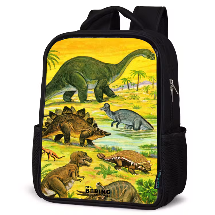 Kids backpack - Black - Dinos by the water — 4
