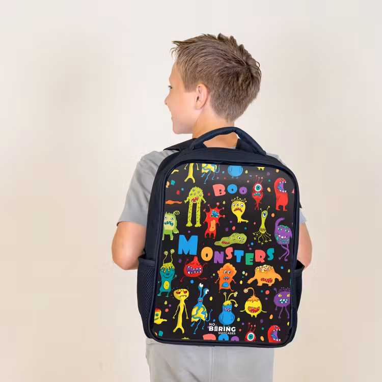 Kids backpack - Black - Pattern of samples — 2