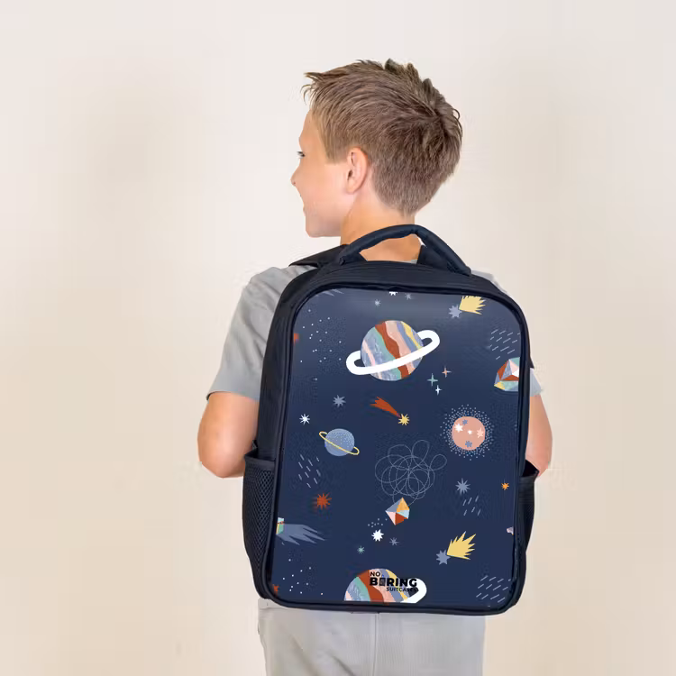 Kids backpack - Black - Planets in the sky — 2
