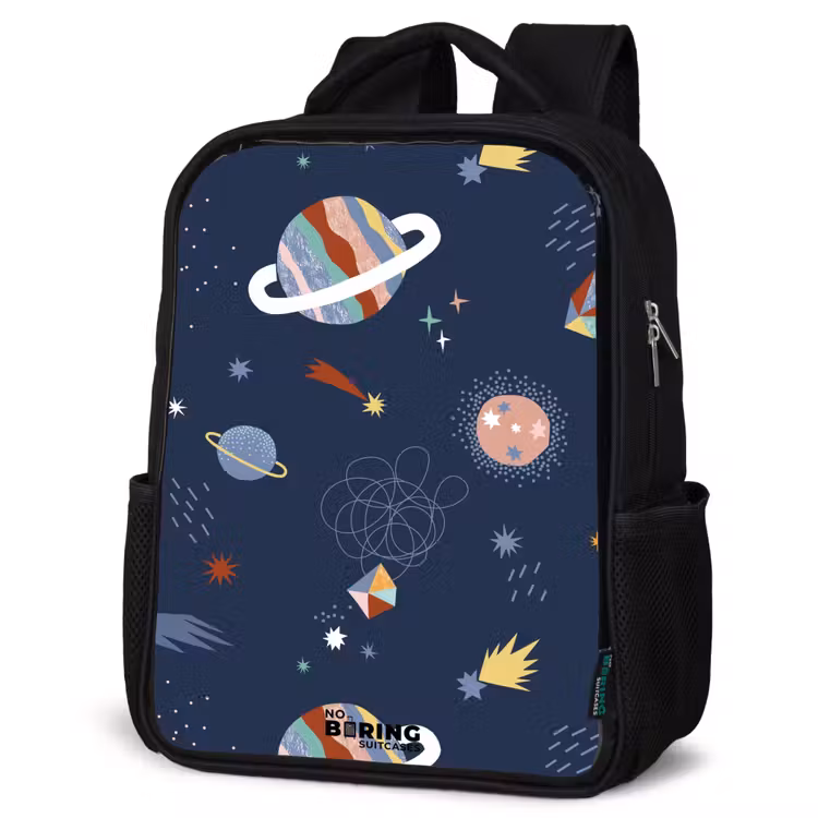 Kids backpack - Black - Planets in the sky — 4