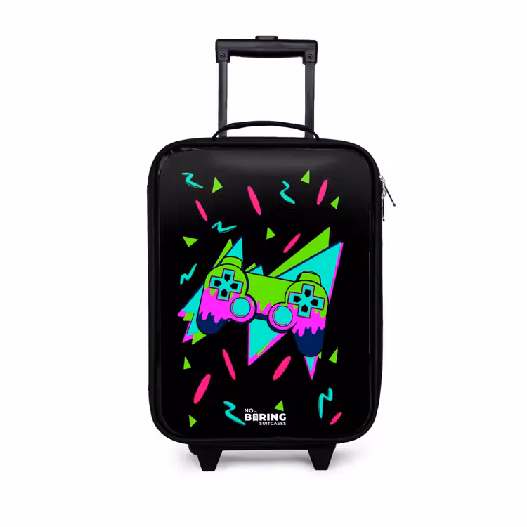 Children's suitcase - Neon controller on black — 1