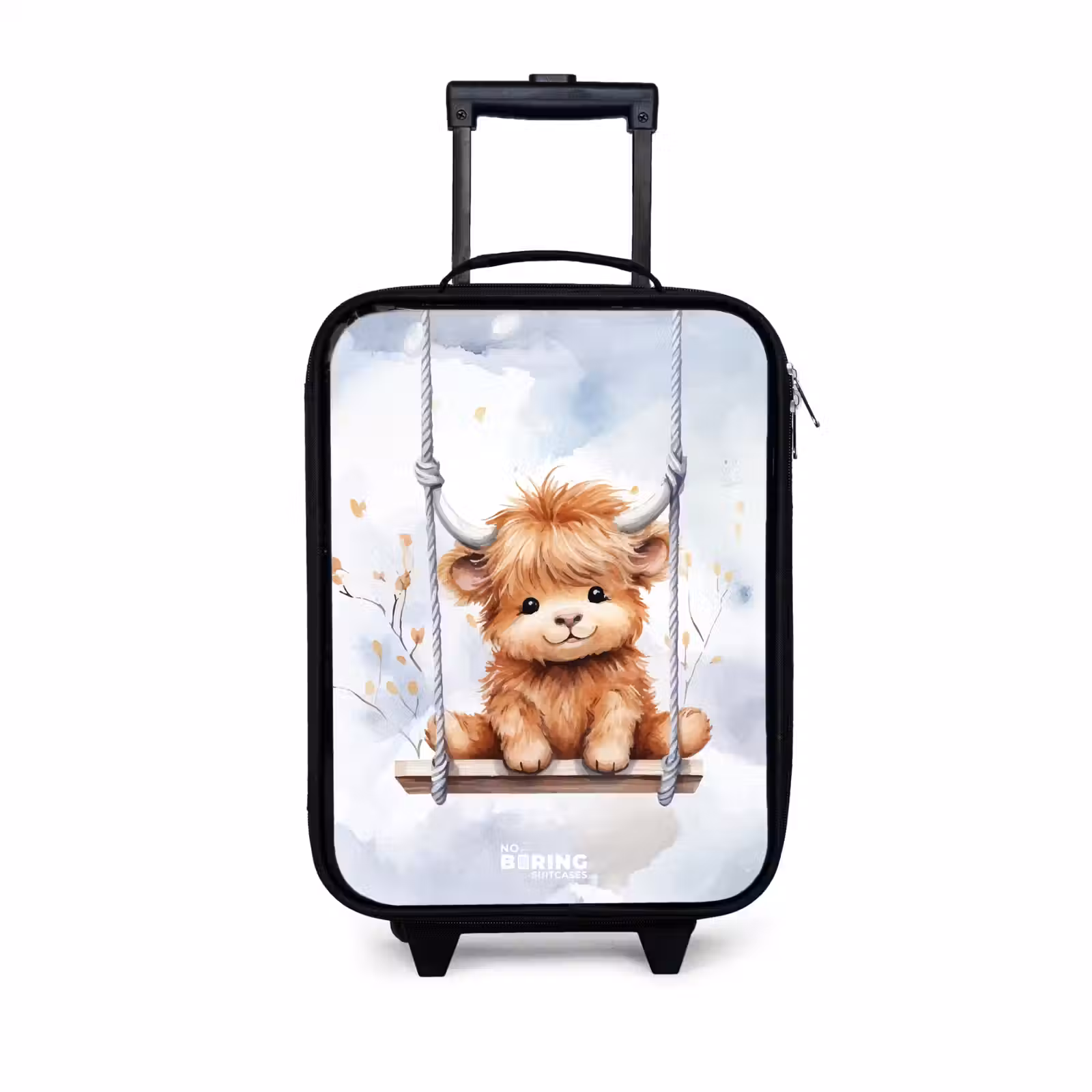Children's suitcase - Rocking Scottish highlander calf of watercolor — 1