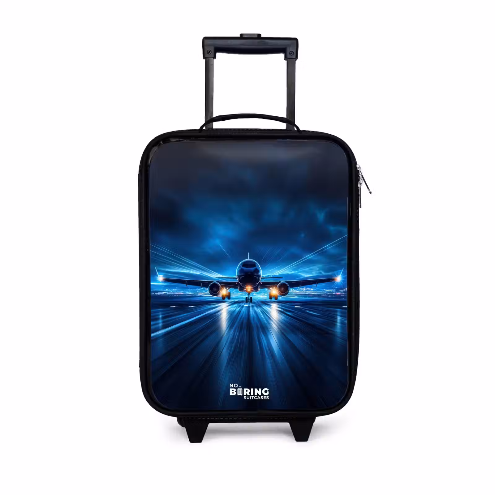 Children's suitcase - Airplane taking off in futuristic nightscape — 1