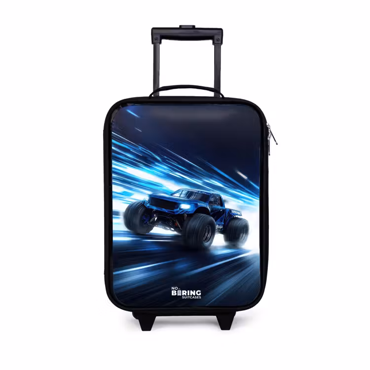 Children's suitcase - Monster truck races through light speed — 1