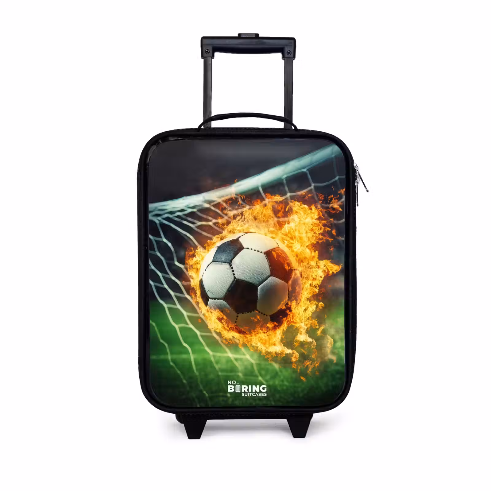 Children's suitcase - Fire soccer captured in goal net — 1