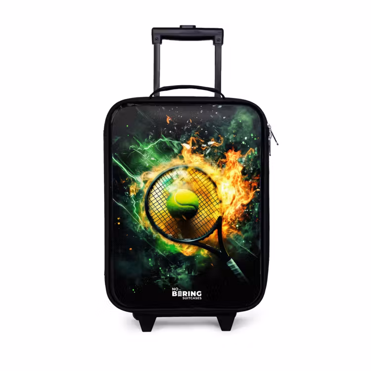 Children's suitcase - Tennis ball in flames on powerful smash — 1