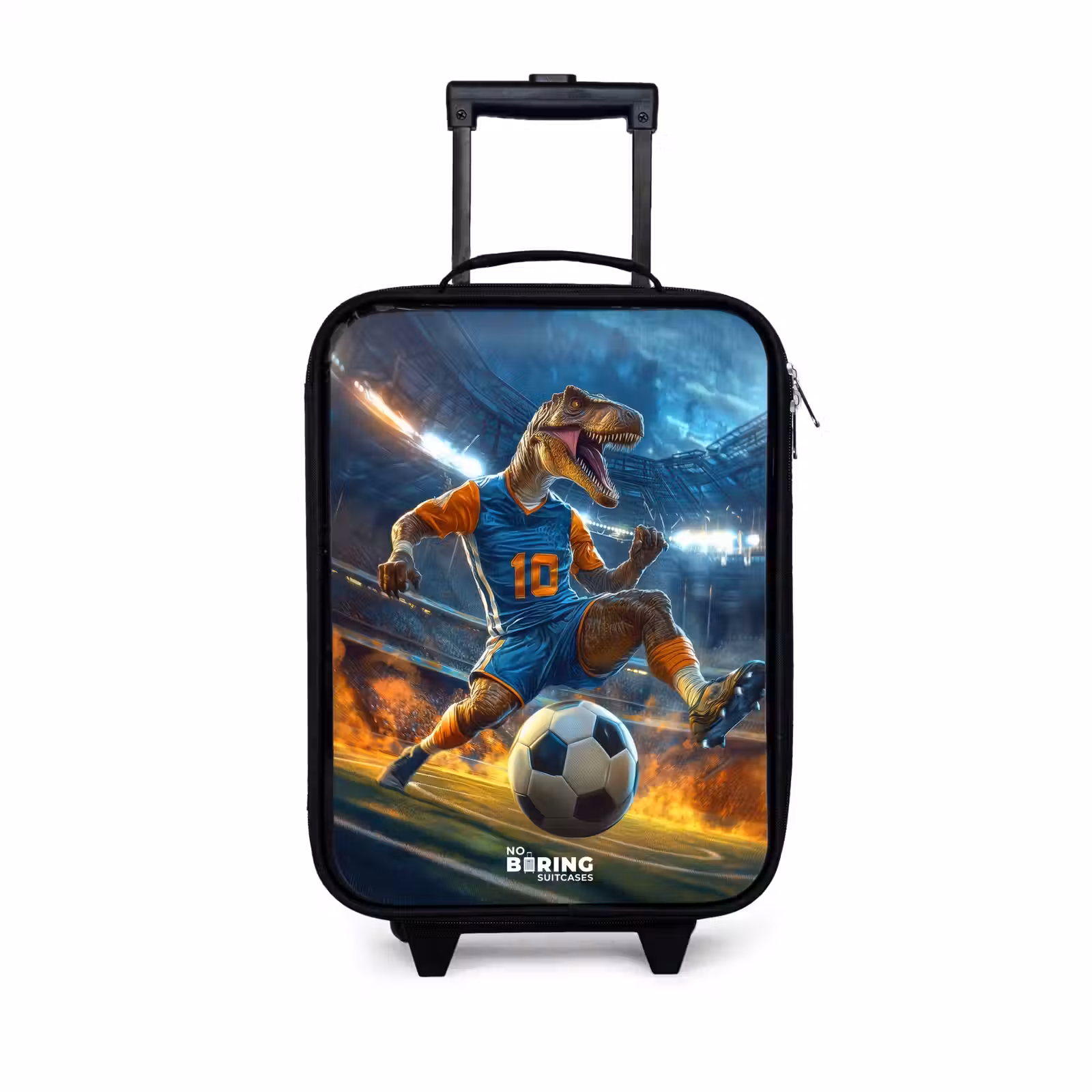 Children's suitcase - T-Rex as soccer player in full stadium — 1