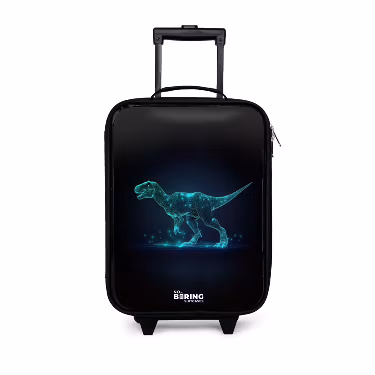 Children's suitcase - Digital T-Rex in blue light field — 1