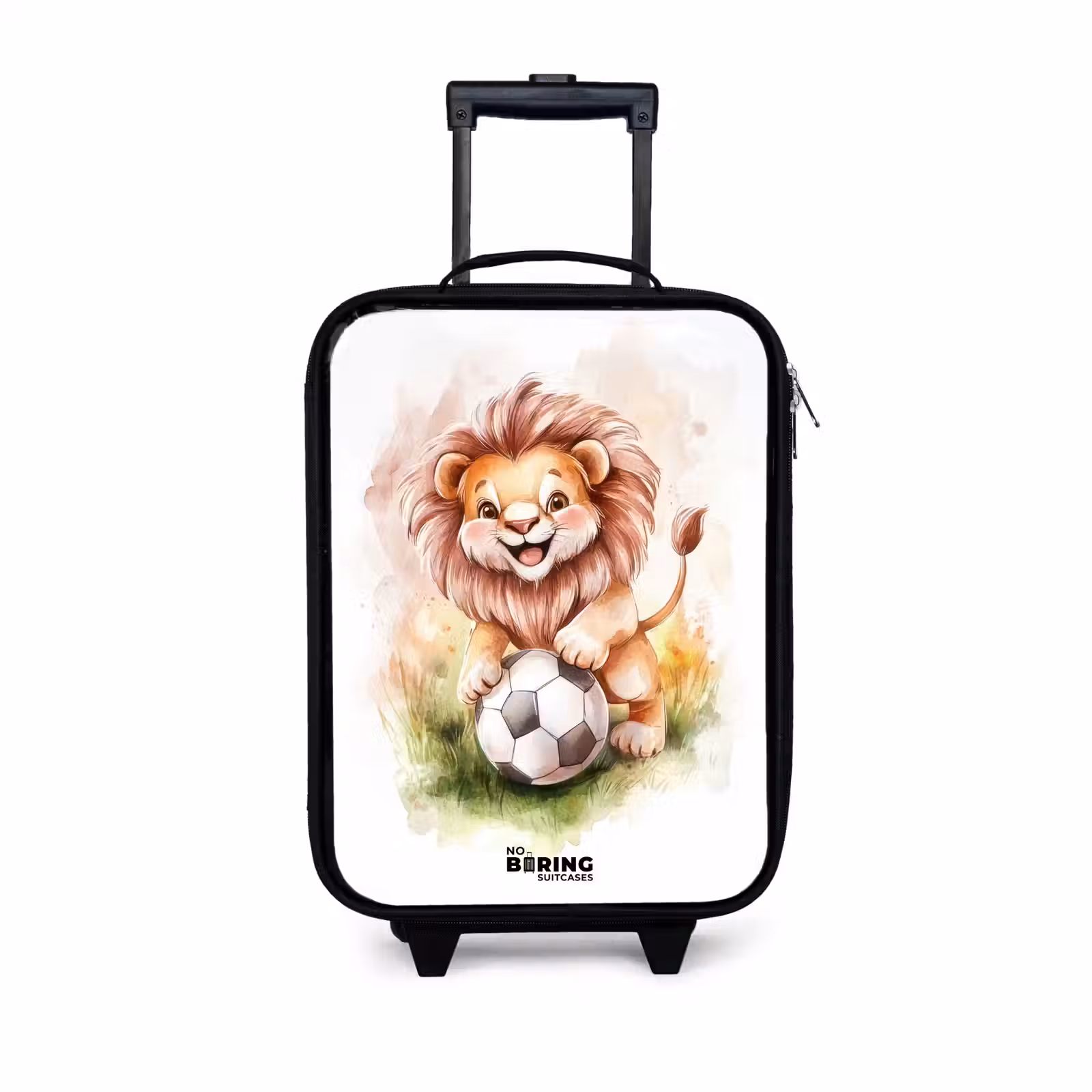 Children's suitcase - Playful lion with soccer on lawn — 1