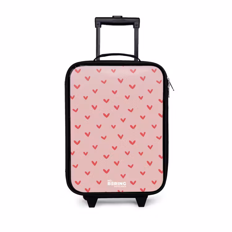 Children's suitcase - Heart pattern with pink colors — 1