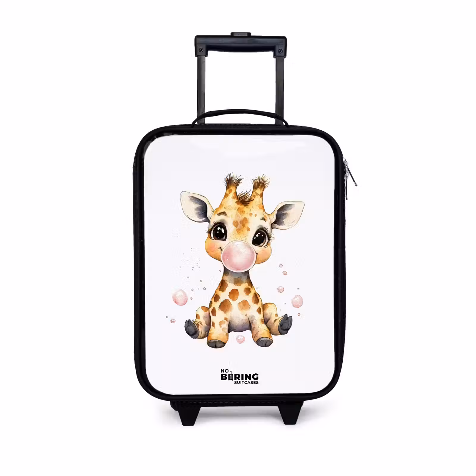 Children's suitcase - Giraffe with pink gumball — 1