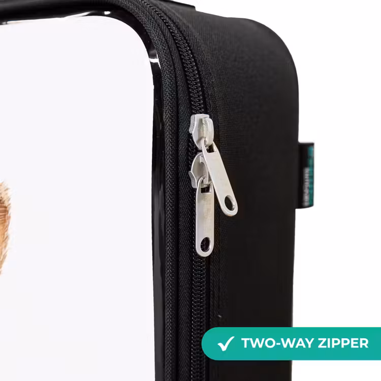 Children's suitcase - Brown bunny with pink bubbles — 5