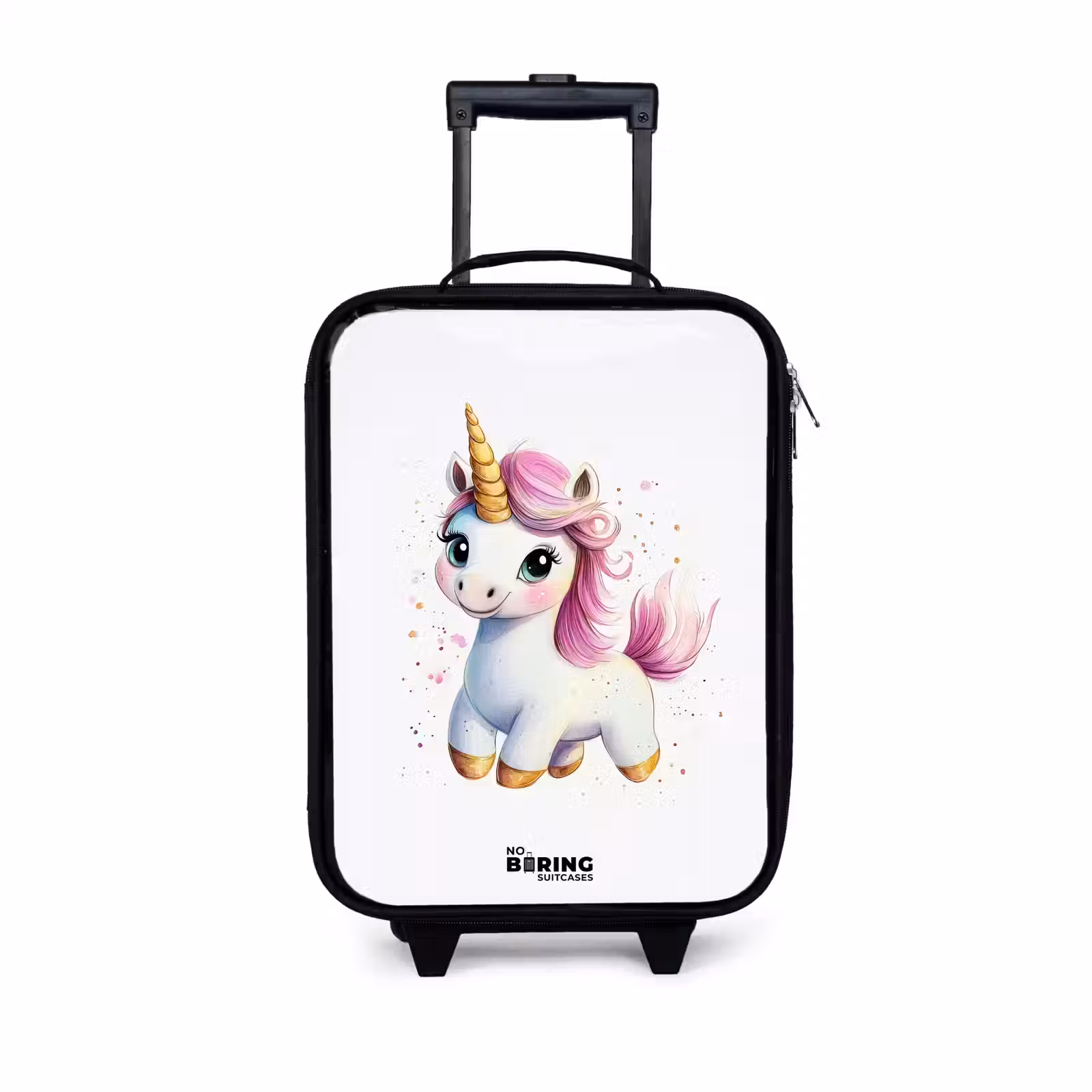 Children's suitcase - White unicorn with pink mane — 1