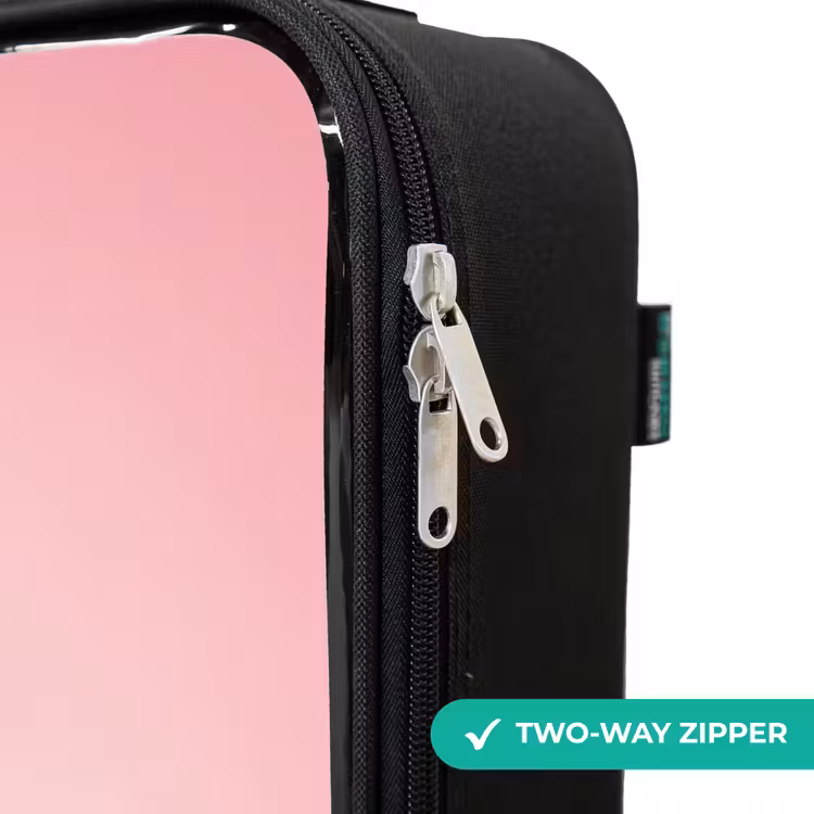 Children's suitcase - Girl with white unicorn on pink background — 5