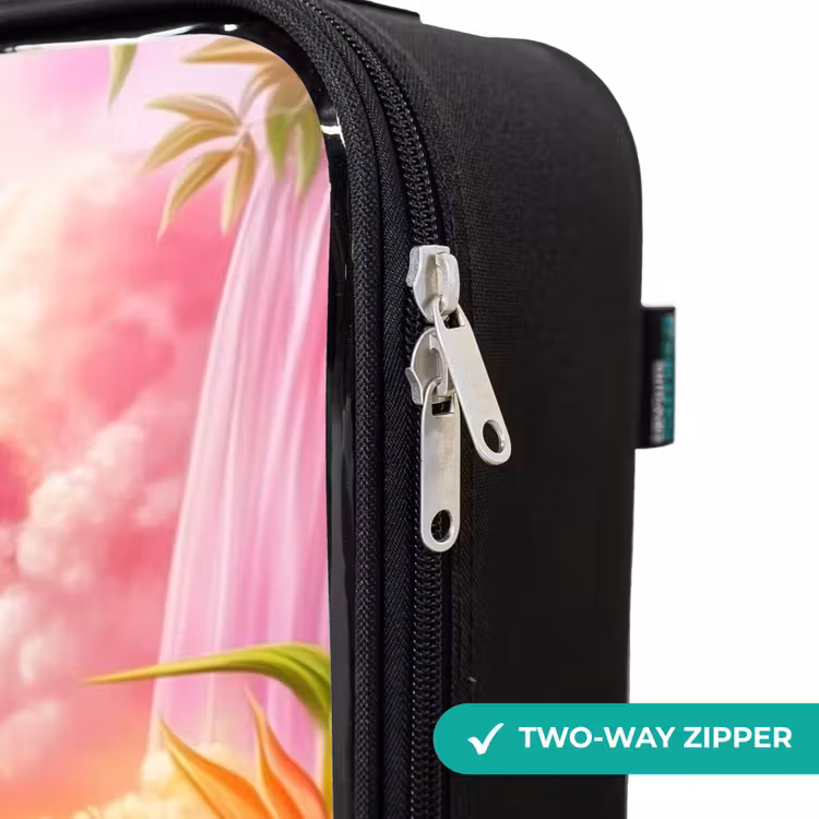 Children's suitcase - Kitten with flamingo in tropical flower paradise — 5