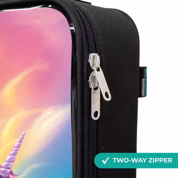 Children's suitcase - Mermaid with golden tail with a white unicorn — 5