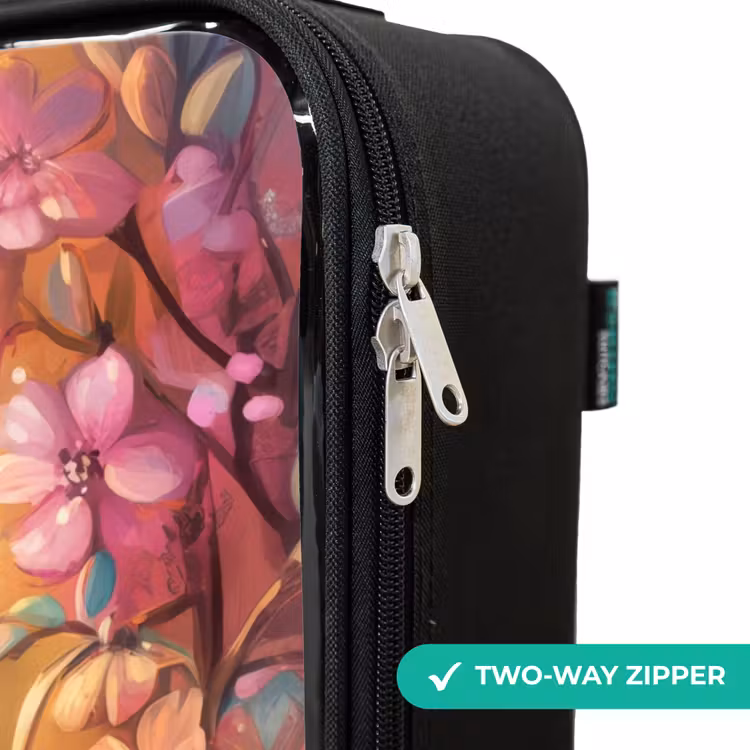 Children's suitcase - Bird with butterflies in colorful forest. — 5
