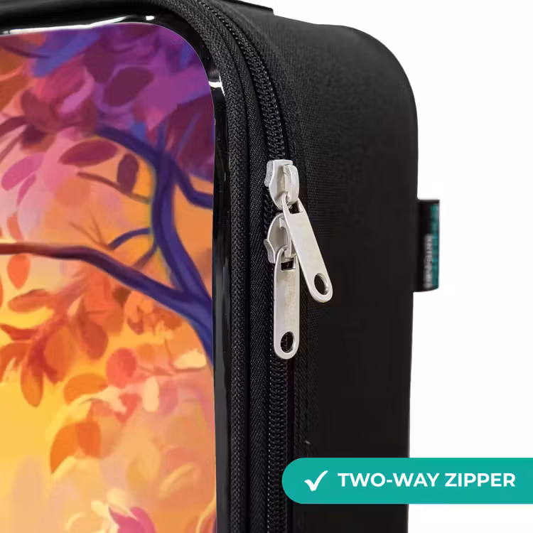 Children's suitcase - Little deer and owl in a pink fairy tale forest — 5