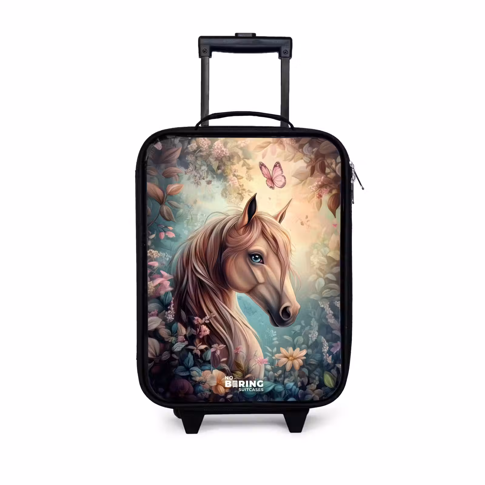 Children's suitcase - Horse with butterflies in flower garden — 1