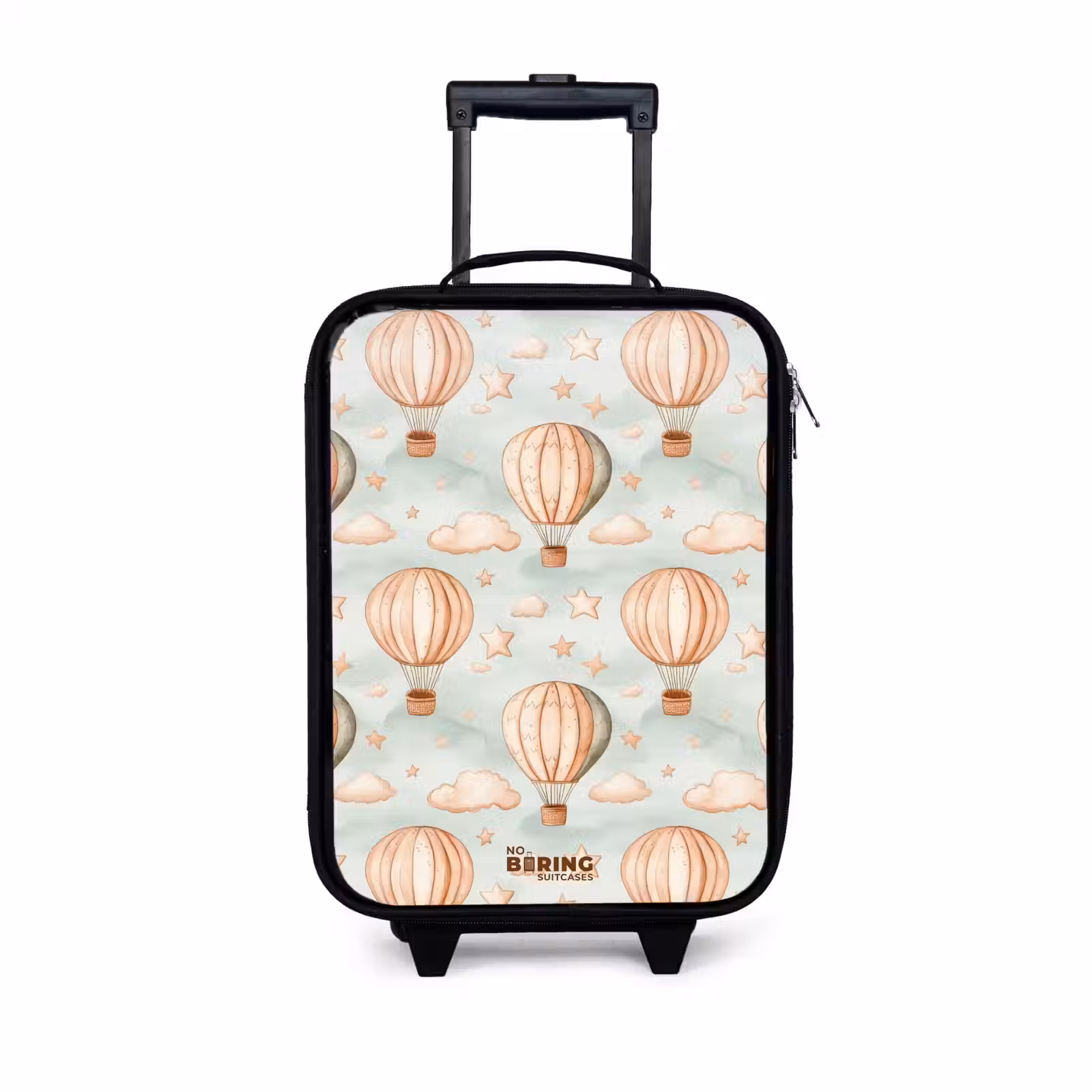 Children's suitcase - Vintage hot air balloons in sepia with clouds and stars — 1