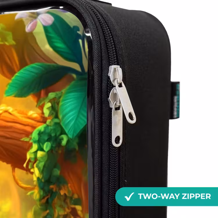 Children's suitcase - Elephant and monkey in colorful jungle — 5
