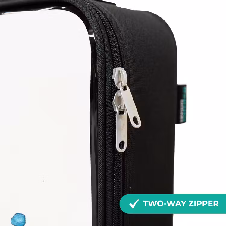 Children's suitcase - Green frog with big eyes on white background — 5