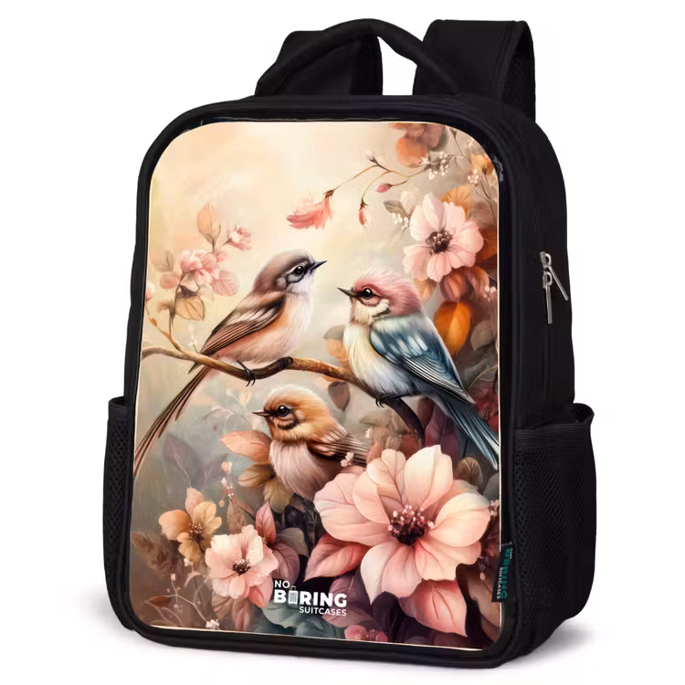 Kids backpack - Birds with pink flowers — 4
