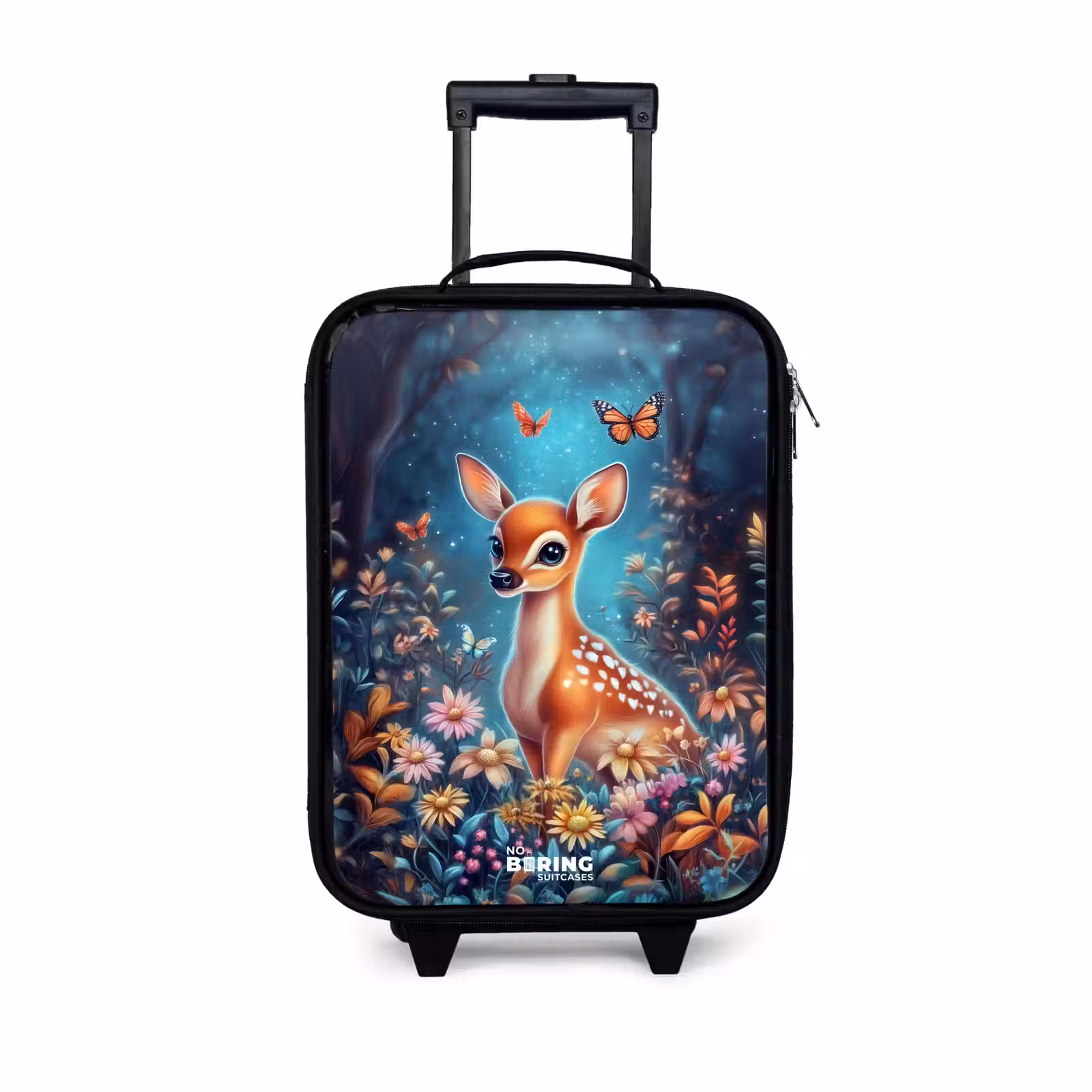 Children's suitcase - Deer among flowers in enchanted forest — 1