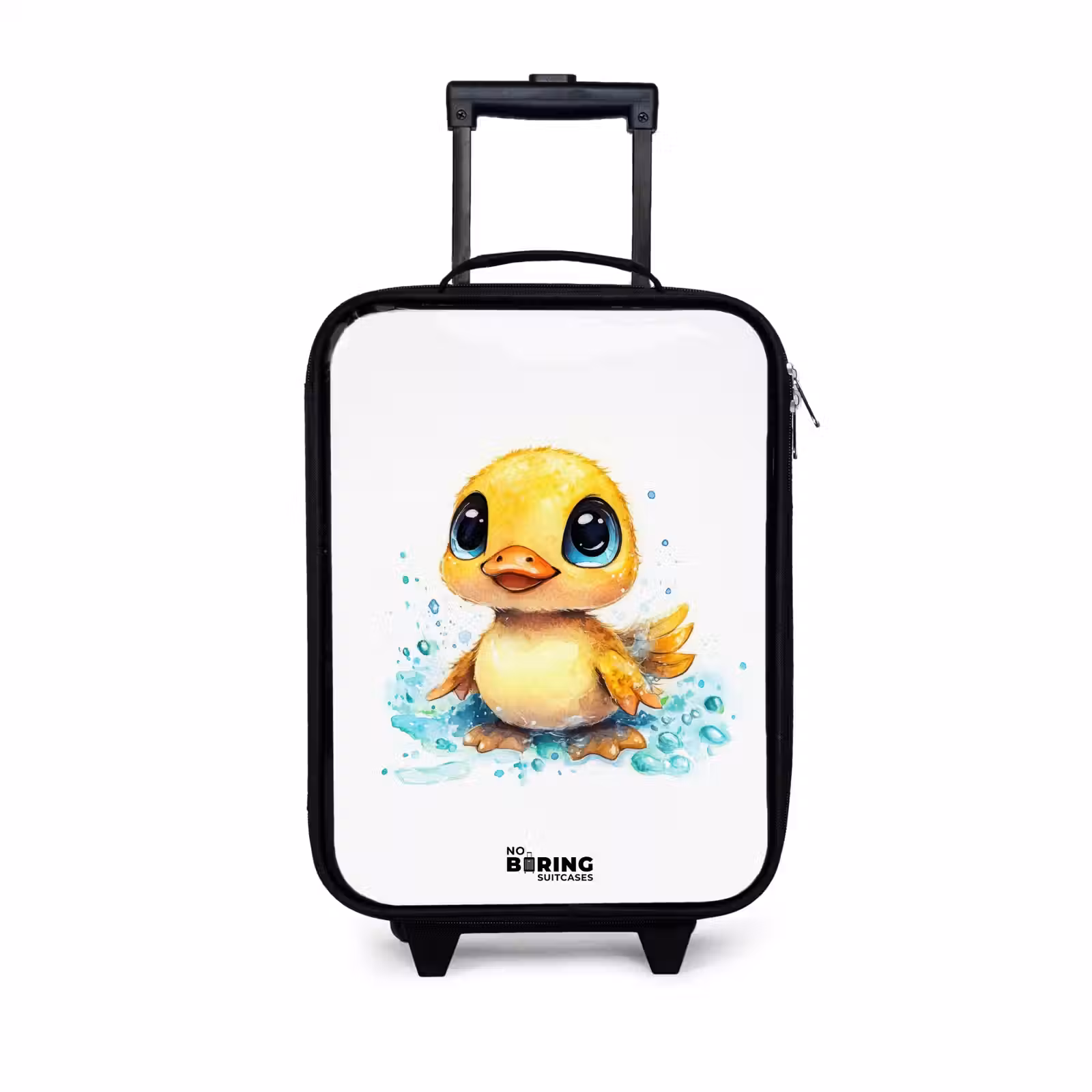 Children's suitcase - Sweet duckling with blue eyes and water splashes — 1