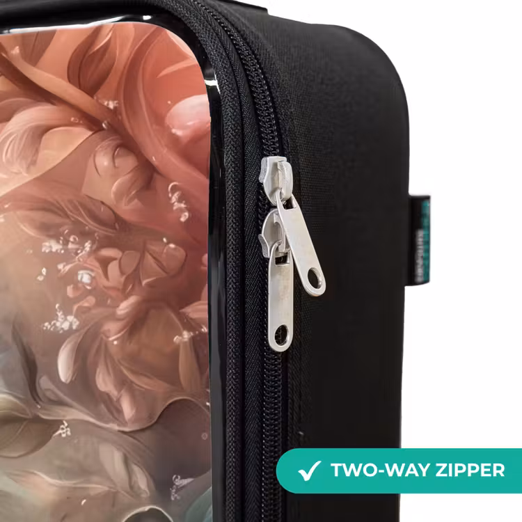 Children's suitcase - Dolphin and fish in underwater flower world — 5