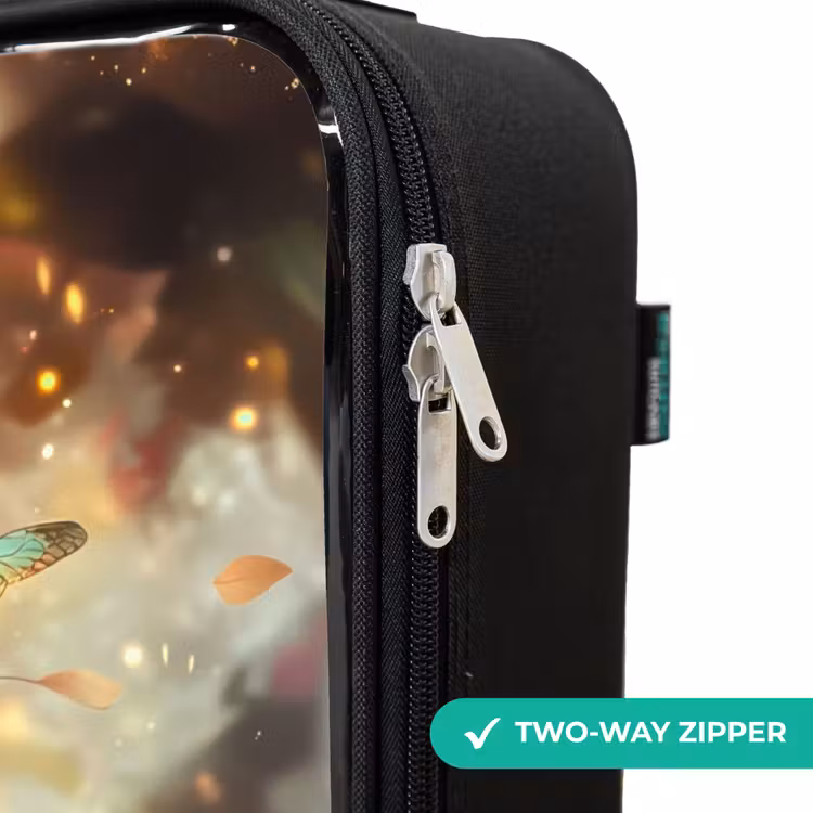 Children's suitcase - Lion with butterflies in flowery jungle — 5