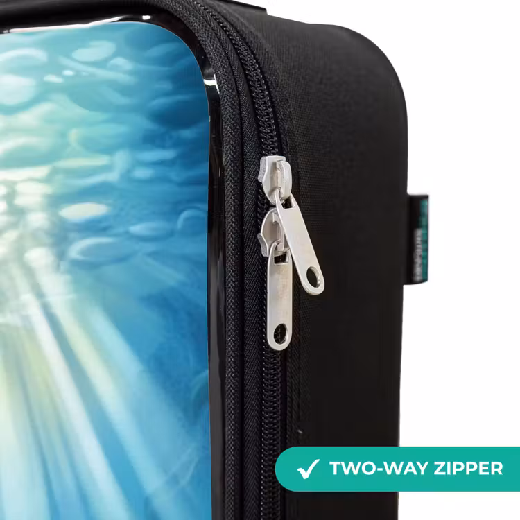 Children's suitcase - Turtle and dolphin in blue ocean — 5