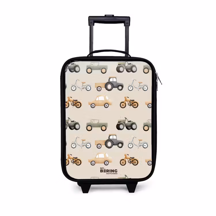 Children's suitcase - Retro vehicles pattern — 1
