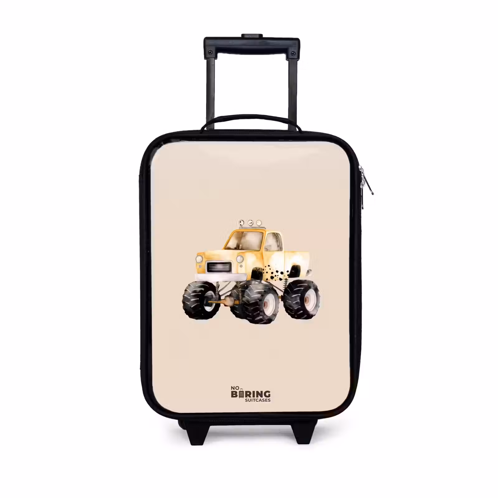 Children's suitcase - Yellow monster truck on a beige background — 1