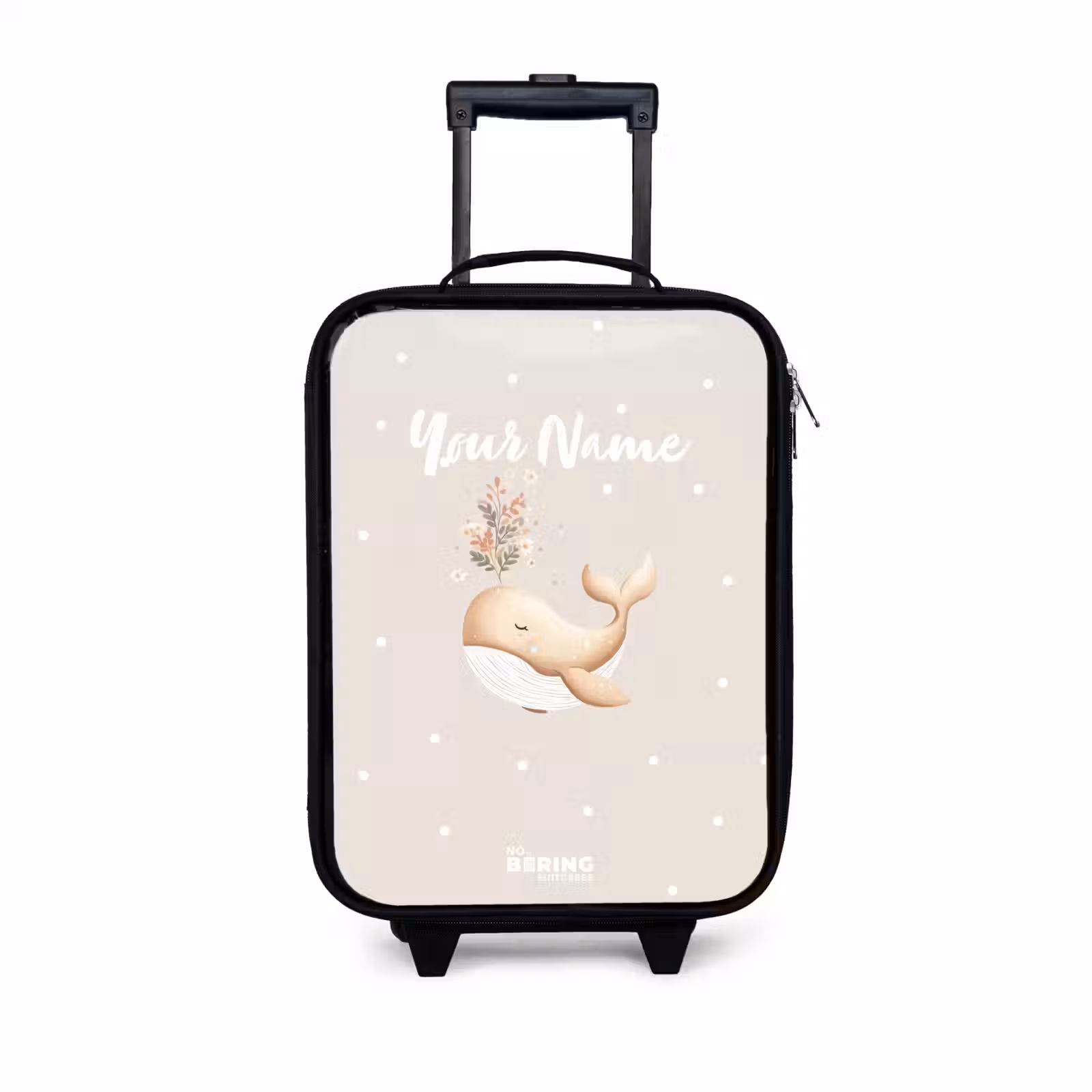 Children's suitcase - Beige whale in sea of flowers — 1
