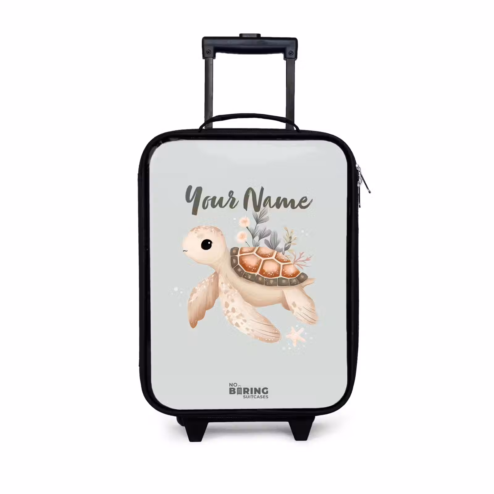 Children's suitcase - Brown sea turtle in pastel underwater world — 1