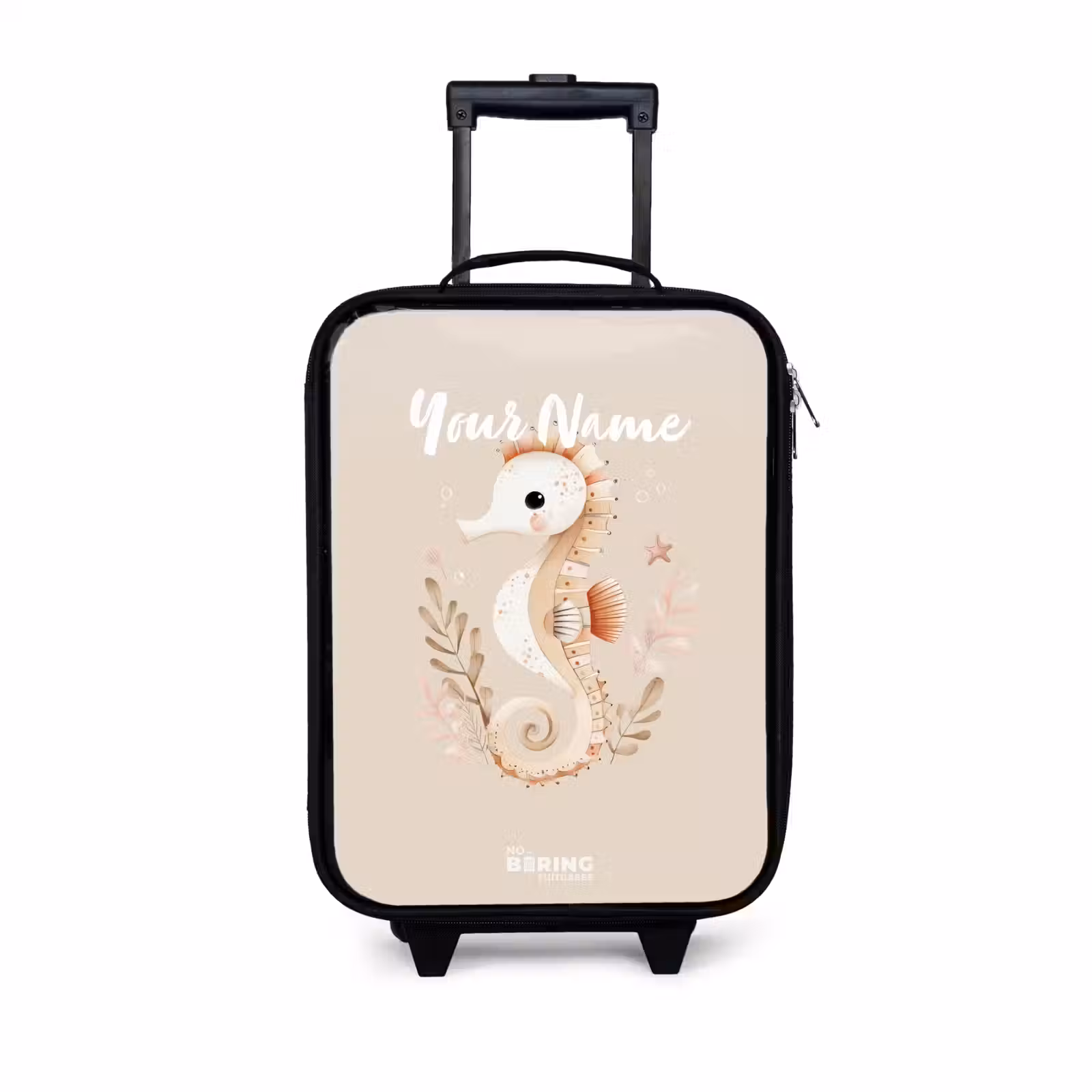 Children's suitcase - Pink seahorse among sea plants — 1