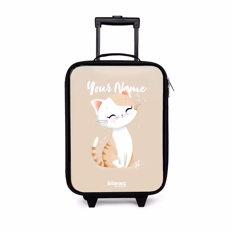 Children's suitcase - Kitten in the colors beige and white — 1