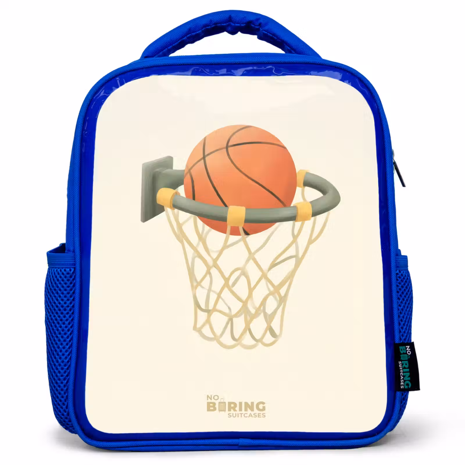 Kids backpack - Blue - Basketball in neutral colors — 1