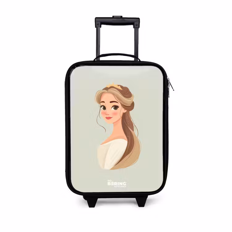 Children's suitcase - Princess with a tiara - Green — 1