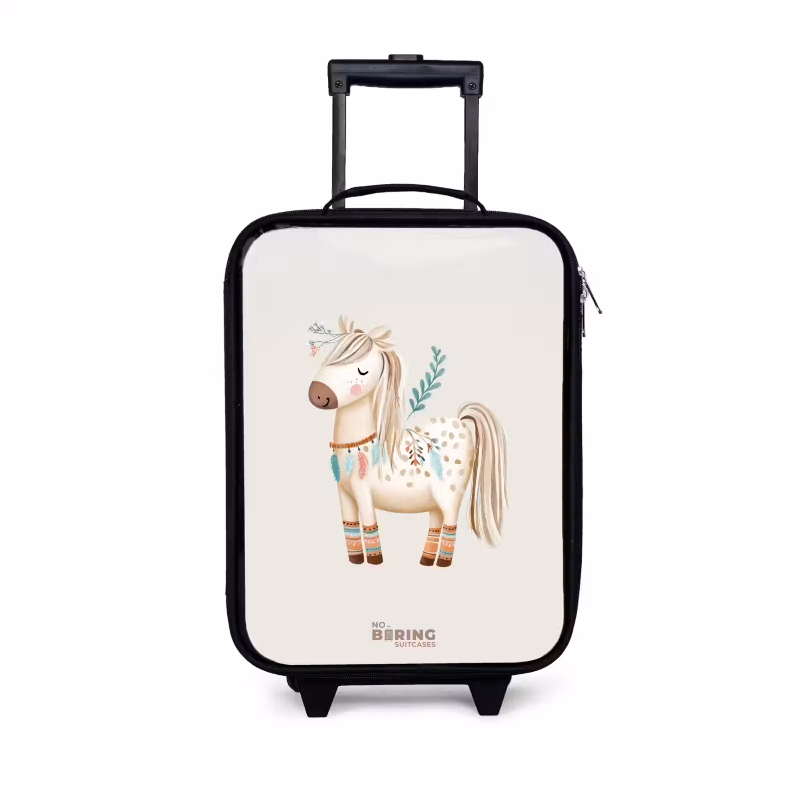 Children's suitcase - Bohemian horse in beige shades — 1