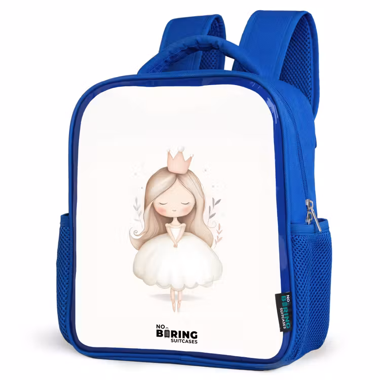 Kids backpack - Blue - Graceful princess in white — 3